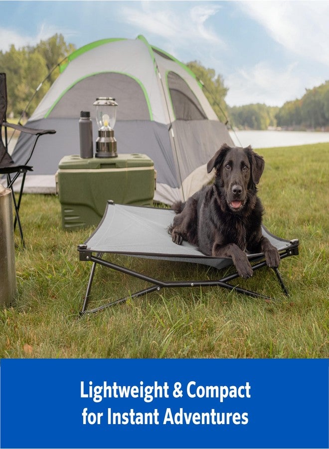 Coolaroo On-The-Go Elevated Dog Bed Kit – Portable & Cooling Travel Cot with HeatShield Fabric for Small Dogs, Lightweight & Compact, Includes Matching Carry Bag & Pacific Blue Bonus Cover, Small - Image 3